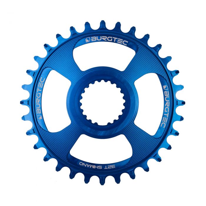 Image of Burgtec Thick Thin Direct Mount Shimano Chainring - Deep Blue