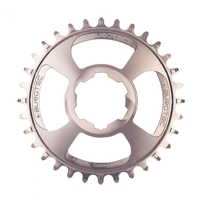 Image of Burgtec Thick Thin Hope Boost Direct Mount Chainring - Rhodium Silver