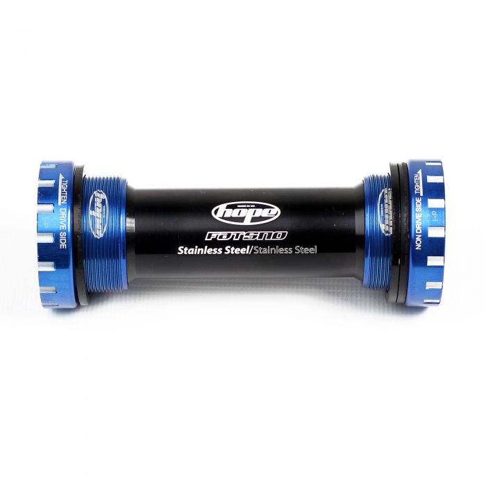 Image of Hope Technology Stainless Bottom Bracket Cups - 24mm Axle - Blue, 100mm (Fat Bike)