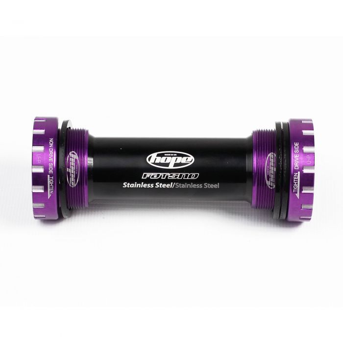 Image of Hope Technology Stainless Bottom Bracket Cups - 24mm Axle - Purple, 100mm (Fat Bike)