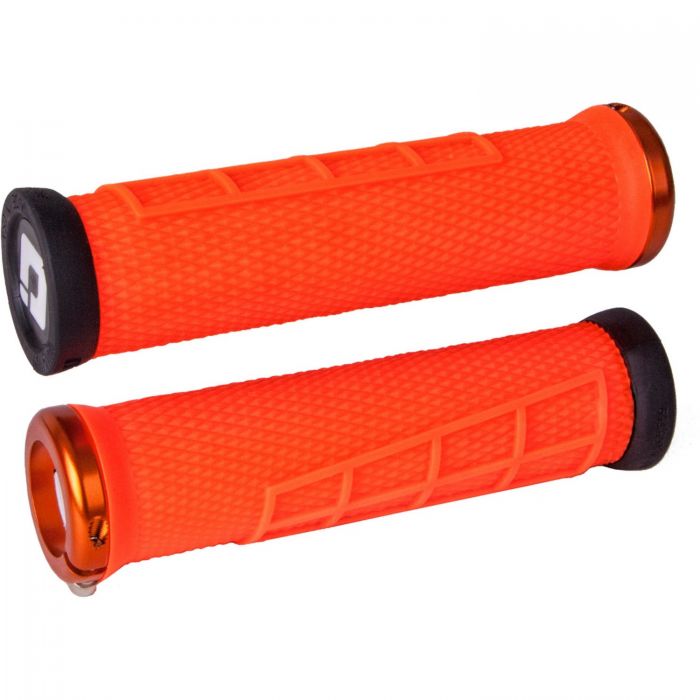 Image of ODI Elite Flow Lock-On Grips - Orange