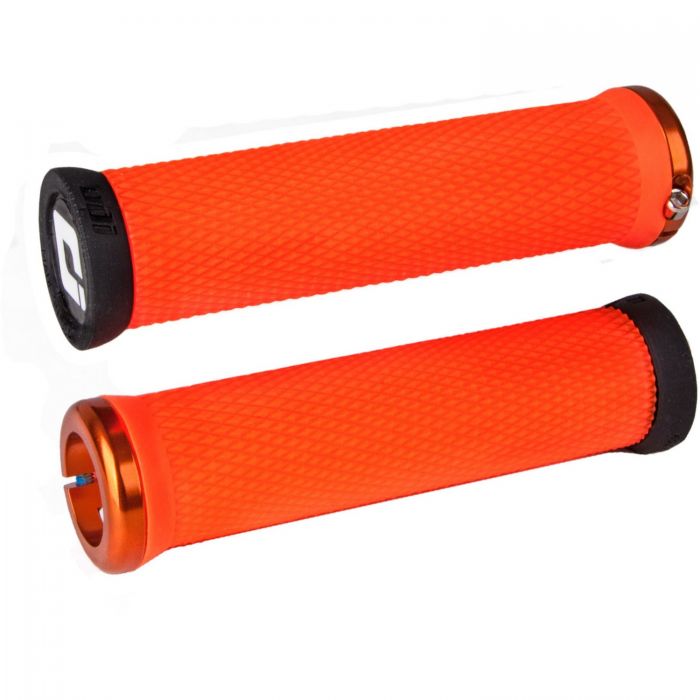 Image of ODI Elite Motion Lock-On Grips - Orange