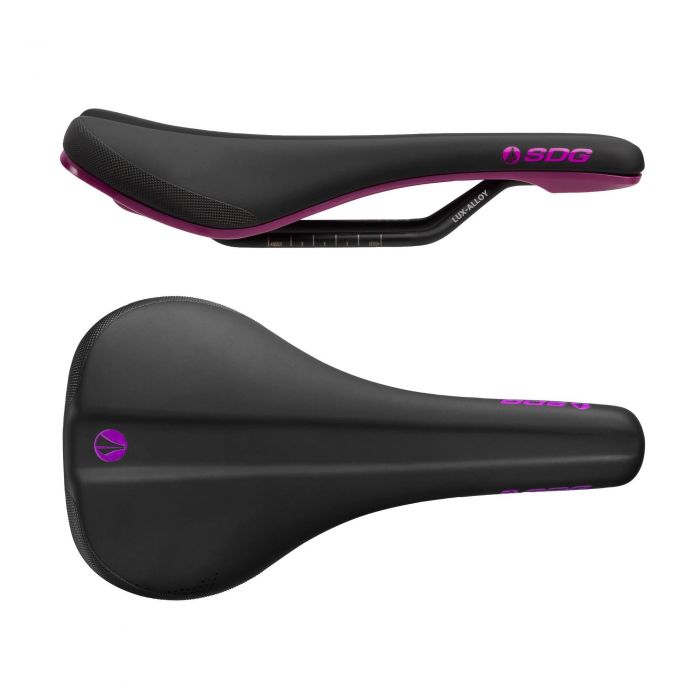 Tweeks Cycles SDG Bel Air 3.0 Lux Alloy Saddle - Black / Purple | Clearance section. 365 day returns, 0% finance & FREE delivery over £50