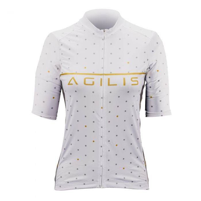 Image of Agilis Female Short Sleeve Jersey - White / Black - M