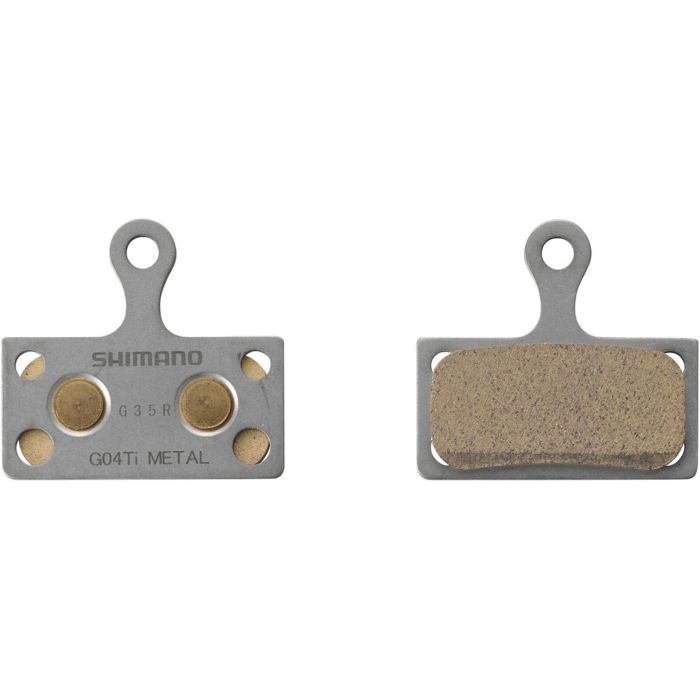 Tweeks Cycles Shimano G04TI Sintered Disc Brake Pads - Titanium Back Plate | Clearance section. 365 day returns, 0% finance & FREE delivery over £50