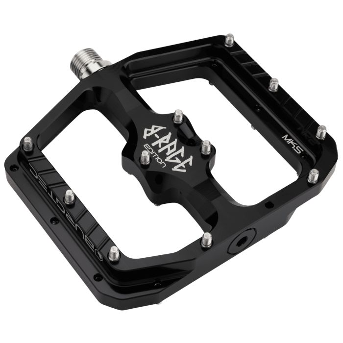 Tweeks Cycles Burgtec Penthouse Flat Mk5 B-Rage Edition Pedals - Burgtec Black | Clearance section. 365 day returns, 0% finance & FREE delivery over £50