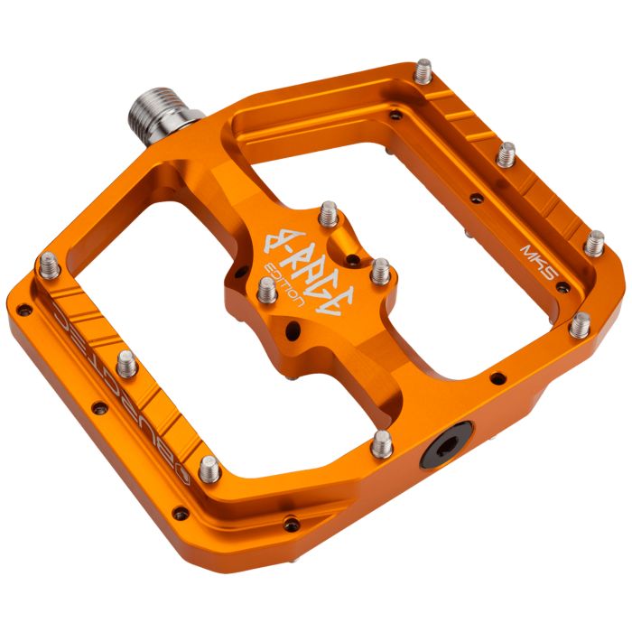 Tweeks Cycles Burgtec Penthouse Flat Mk5 B-Rage Edition Pedals - Iron Bro Orange | Clearance section. 365 day returns, 0% finance & FREE delivery over £50