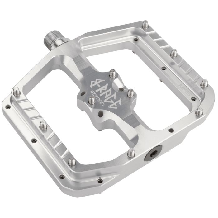 Tweeks Cycles Burgtec Penthouse Flat Mk5 B-Rage Edition Pedals - Rhodium Silver | Clearance section. 365 day returns, 0% finance & FREE delivery over £50