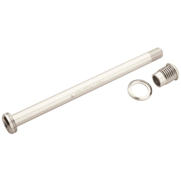Image of Burgtec Santa Cruz Rear Axle - Rhodium Silver173.7mm
