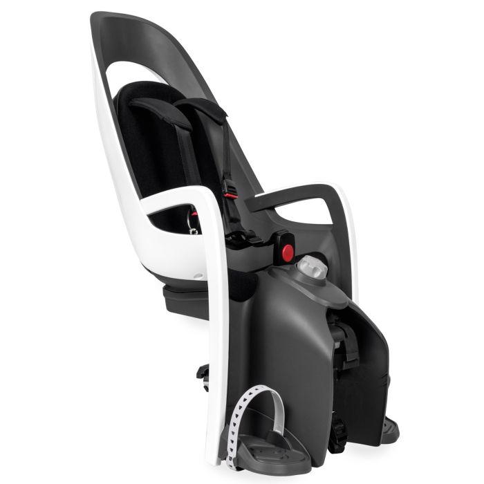 Tweeks Cycles Hamax Caress Pannier Rack Child Bike Seat - White / Black | Clearance section. 365 day returns, 0% finance & FREE delivery over £50