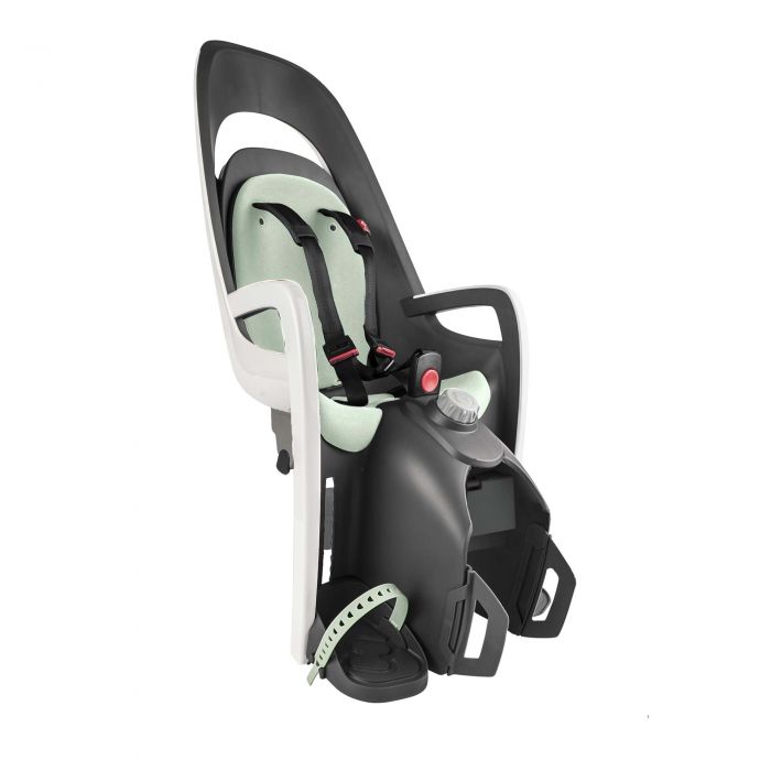 Image of Hamax Caress Pannier Rack Child Bike Seat - White / Mint