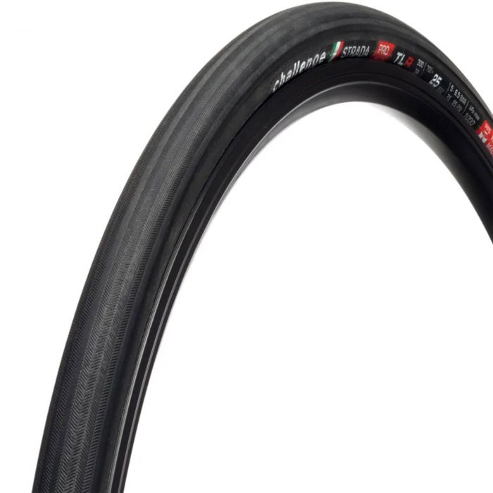 Tweeks Cycles Challenge Strada Handmade TLR Road Tyre - 700 x 27Black | Clearance section. 365 day returns, 0% finance & FREE delivery over £50