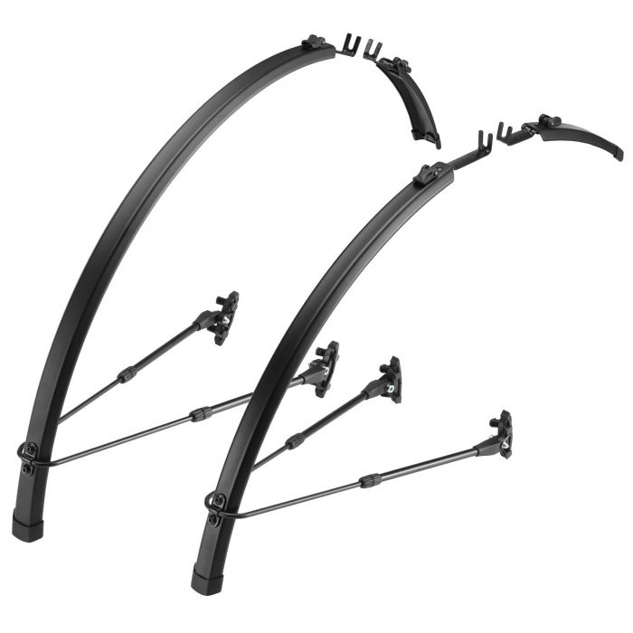 Tweeks Cycles Flinger Race Pro Clip Mudguard Set - Black