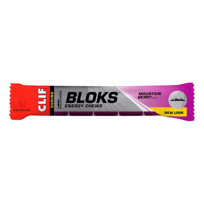 Image of Clif Shot Bloks Natural Energy Chews - Pack of 18 - Mountain Berry - Pack of 18