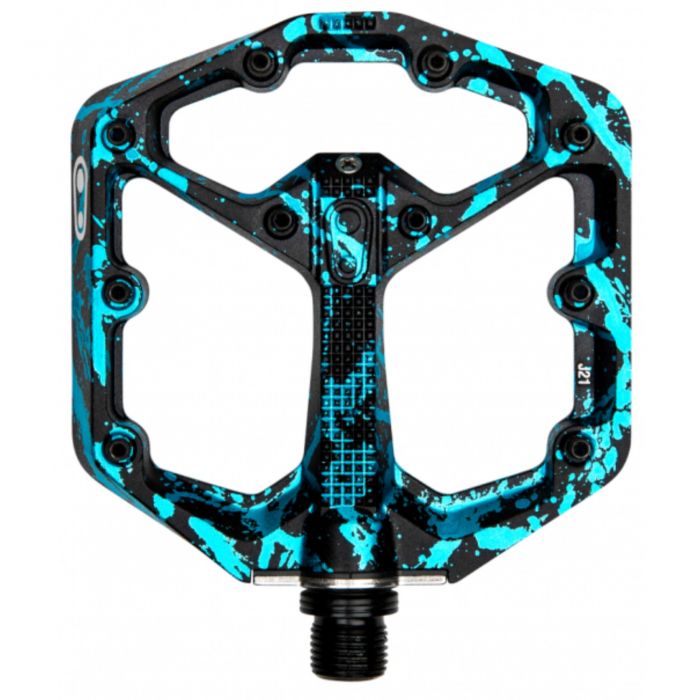 Image of Crank Brothers Stamp 7 Flat Pedals - Black / Blue, Small