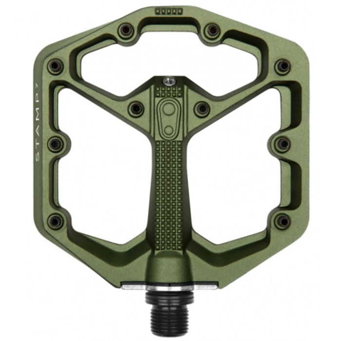 Image of Crank Brothers Stamp 7 Flat Pedals - Camo Green, Small