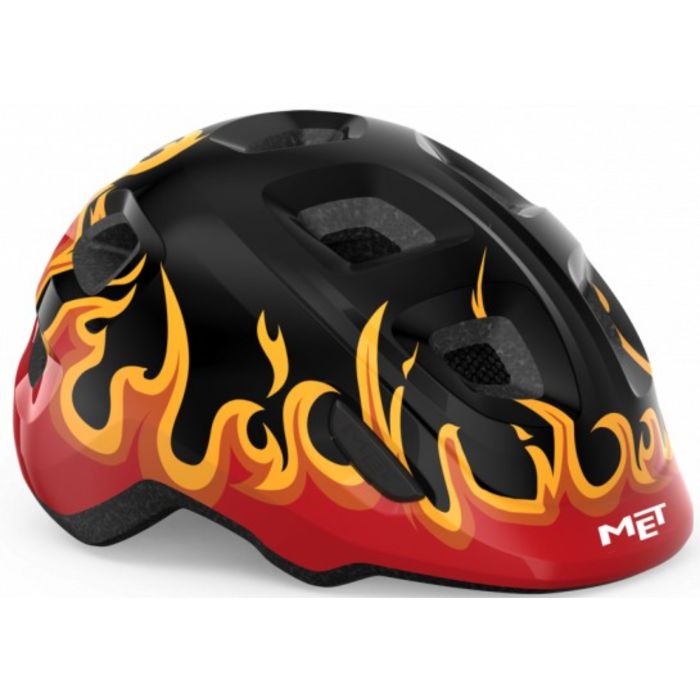 Image of MET Hooray Kids Helmet - S Flames Glossy