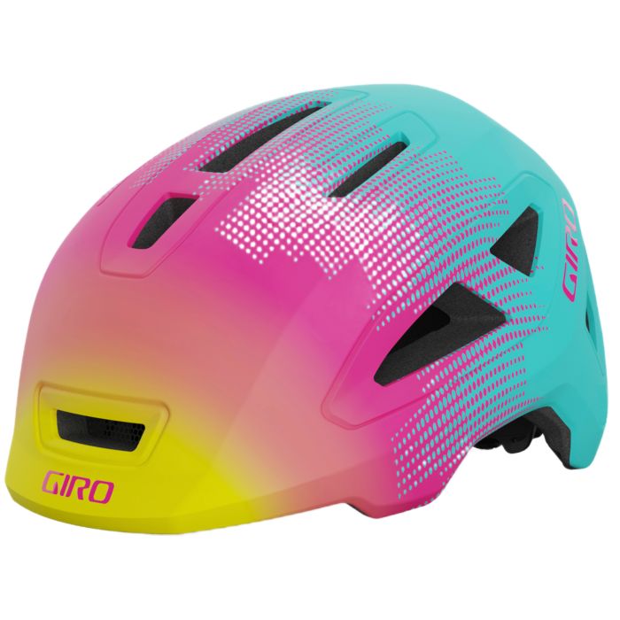 Tweeks Cycles Giro Scamp II Helmet - Matte Teal / Pink Towers | Clearance section. 365 day returns, 0% finance & FREE delivery over £50
