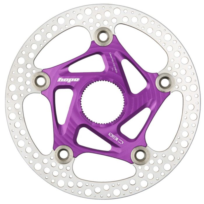 Image of Hope Technology RX Road Centrelock Floating Disc Rotor - 160mmPurple