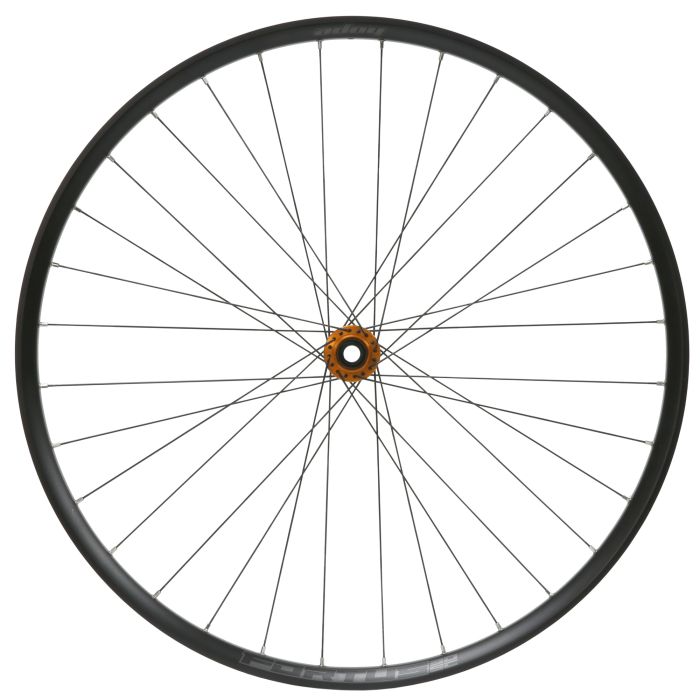 Image of Hope Technology Fortus 30W SC Pro5 Front Wheel - 110mm x 15mm Boost27.5 InchCentre LockOrange