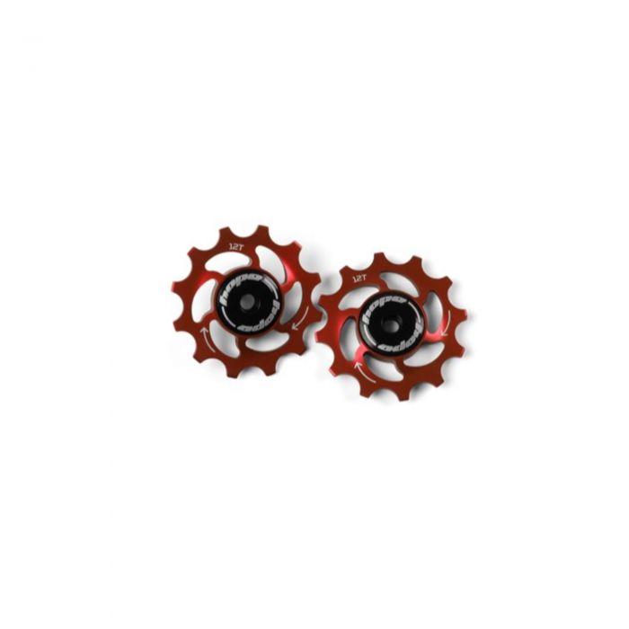 Image of Hope Technology 12 Tooth Jockey Wheels - Red