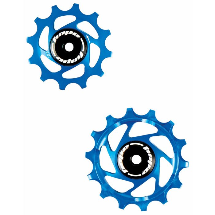 Image of Hope Technology 12/14 Tooth Jockey Wheels - Blue