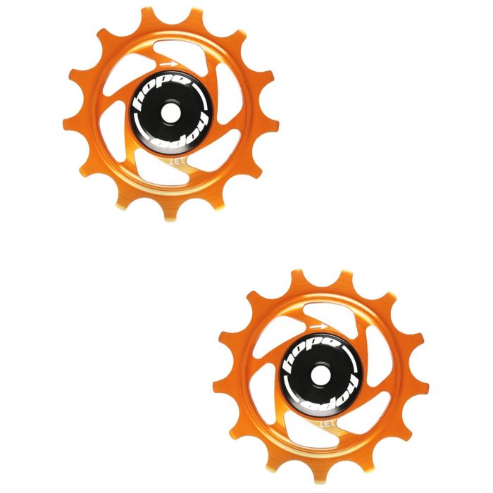 Image of Hope Technology 13 Tooth Jockey Wheels - Orange