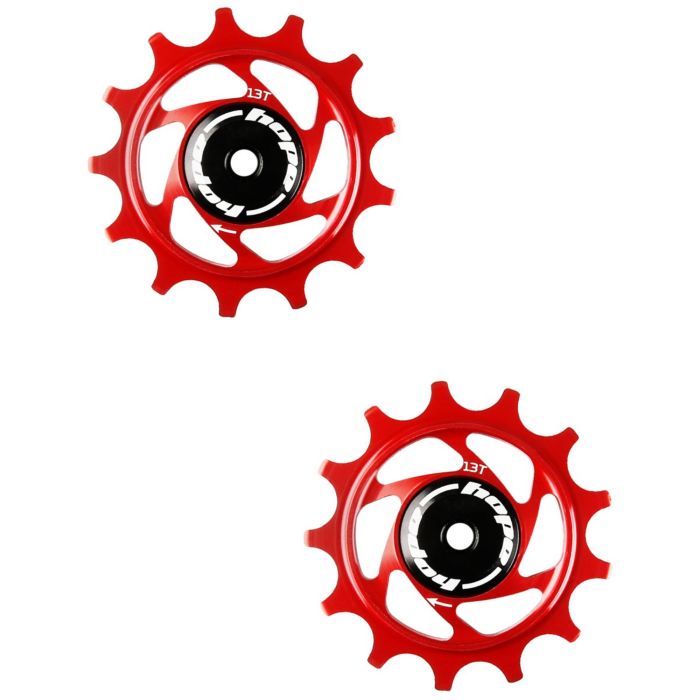 Image of Hope Technology 13 Tooth Jockey Wheels - Red