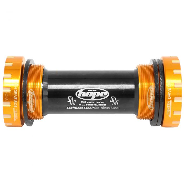 Image of Hope Technology Stainless Bottom Bracket Cups - 24mm Axle - Orange, 100mm (Fat Bike)