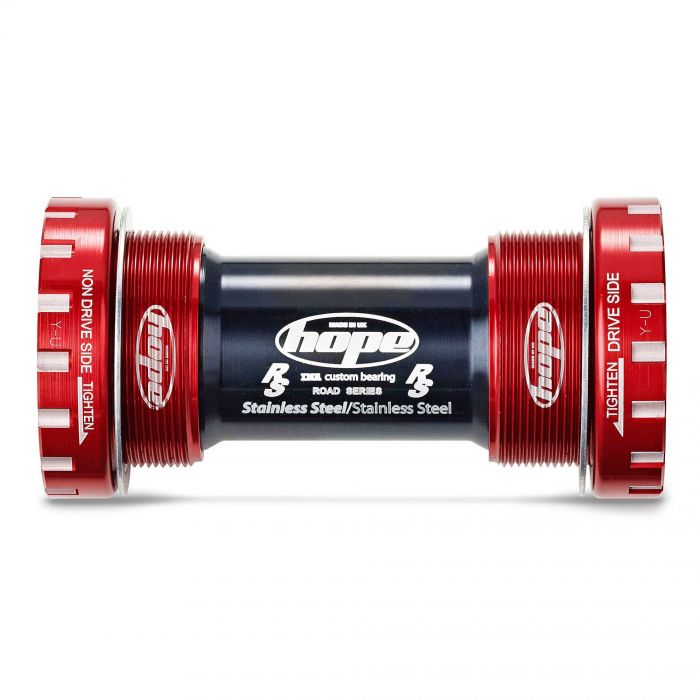 Image of Hope Technology Stainless Road Bottom Bracket Cups - 68mm Red