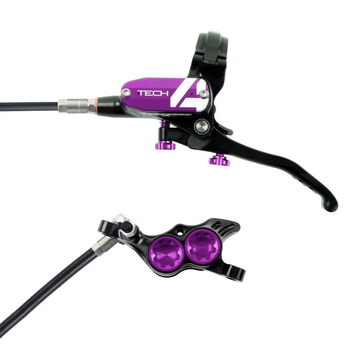 Hope Technology Tech 4 E4 Hydraulic Disc Brake - Black / PurpleRear Left HandStandard Black