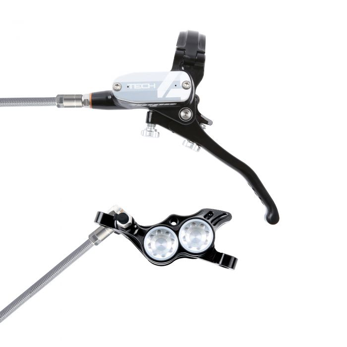 Hope Technology Tech 4 E4 Hydraulic Disc Brake - Black / SilverRear Left HandBraided
