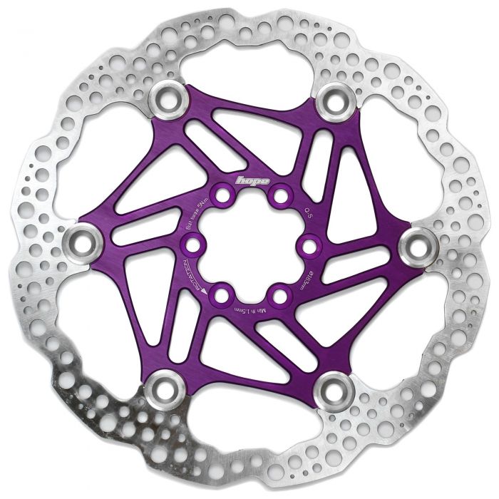 Tweeks Cycles Hope Technology Floating Rotor - Colour: Purple - Size: 203mm - Fitment: 6 Bolt | Clearance section. 365 day returns, 0% finance & FREE delivery over £50