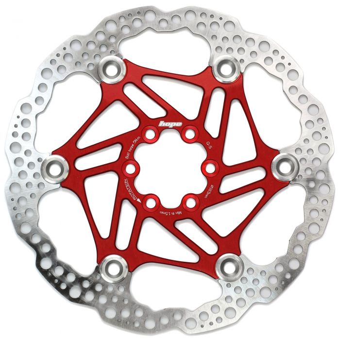 Image of Hope Technology Floating Rotor - Colour: Red - Size: 180mm - Fitment: 6 Bolt