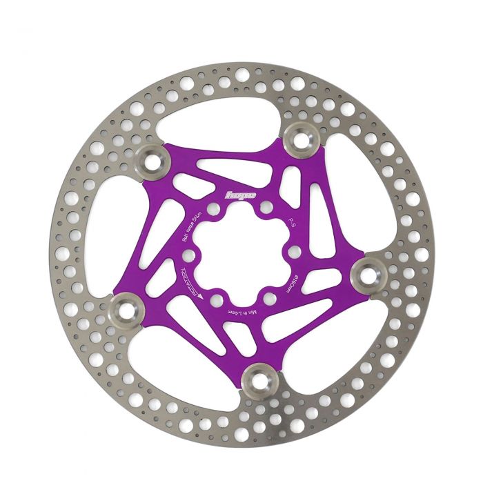 Image of Hope Technology Road Floating 6 Bolt 160mm Disc Rotor - Purple