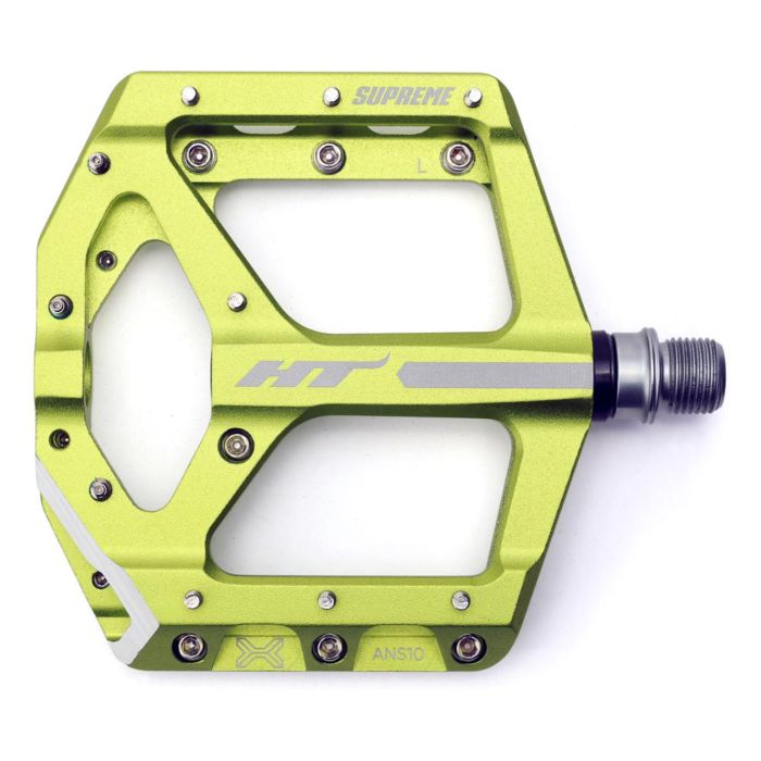 Tweeks Cycles HT Components ANS-10 Supreme Pedals - Green | Clearance section. 365 day returns, 0% finance & FREE delivery over £50