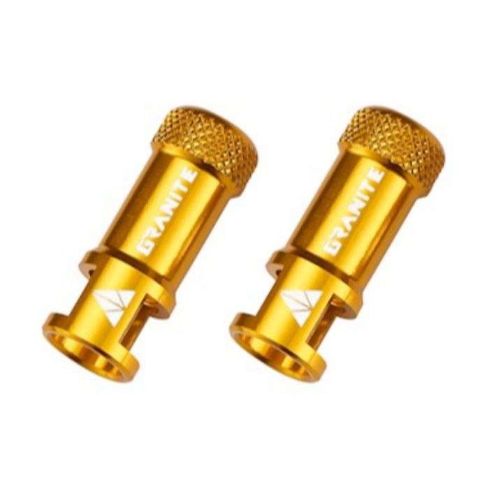 Tweeks Cycles Granite Design Juicy Nipple Valve Cap with Core Removal Tool - Gold | Clearance section. 365 day returns, 0% finance & FREE delivery over £50