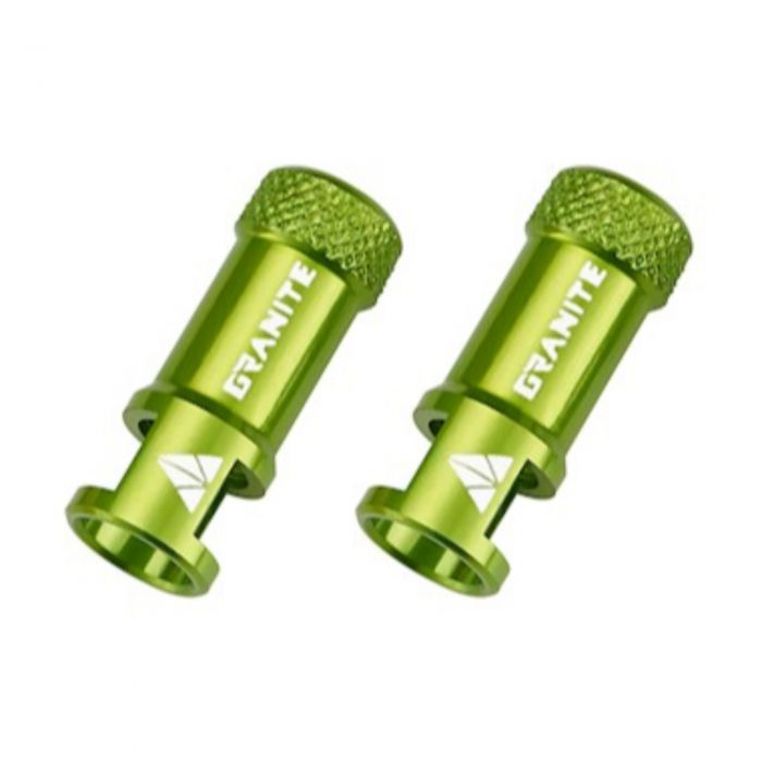 Tweeks Cycles Granite Design Juicy Nipple Valve Cap with Core Removal Tool - Green | Clearance section. 365 day returns, 0% finance & FREE delivery over £50