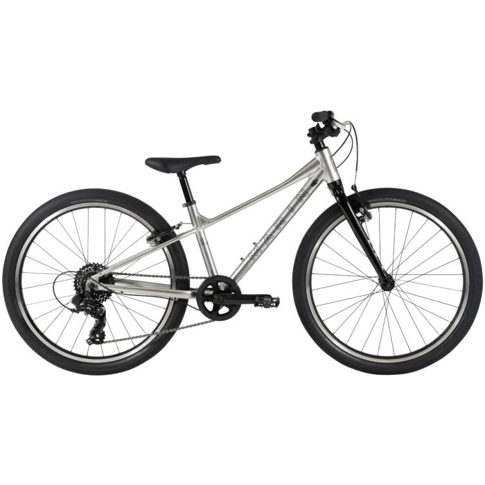 Image of "Marin Coast Trail 24" Kids Bike - 2025" - Silver / Black