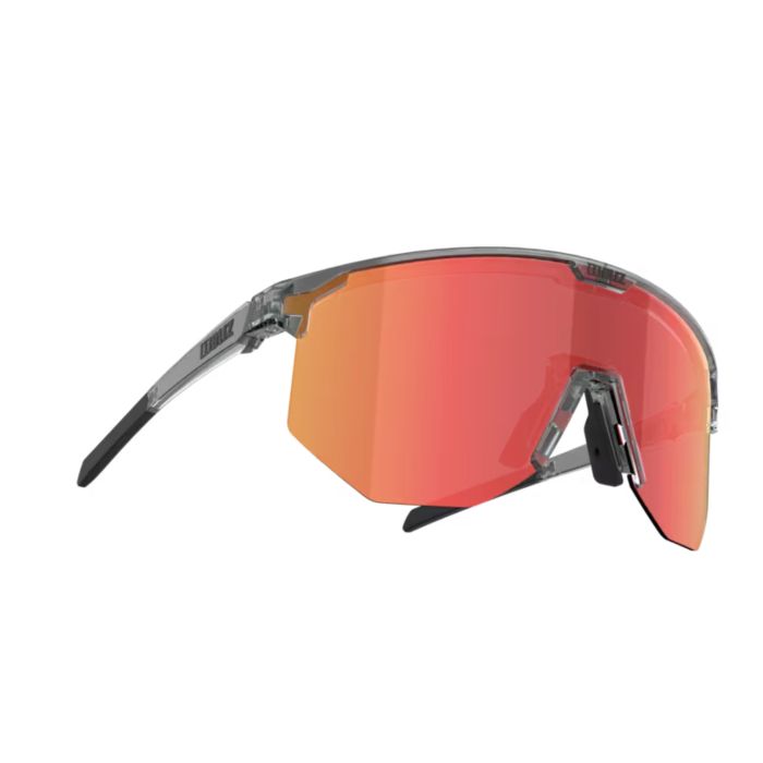 Image of Bliz Hero Sunglasses - Transparent Dark Frame / Brown with Red Multi Lens