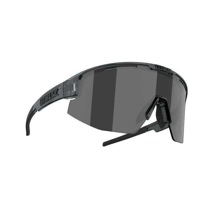 Bliz Matrix Sunglasses - Crystal Black Frame / Smoke with Silver Mirror Lens