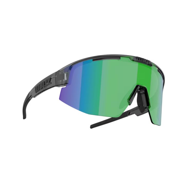 Tweeks Cycles Bliz Matrix Sunglasses - Crystal Black Frame / Brown with Green Multi Lens | Clearance section. 365 day returns, 0% finance & FREE delivery over £50