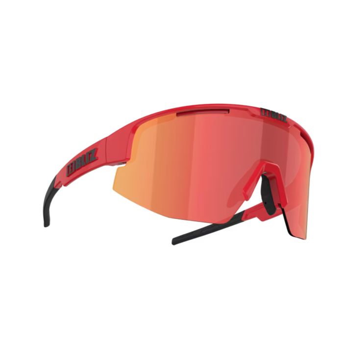 Tweeks Cycles Bliz Matrix Sunglasses - Matt Red Frame / Brown with Red Multi Lens | Clearance section. 365 day returns, 0% finance & FREE delivery over £50