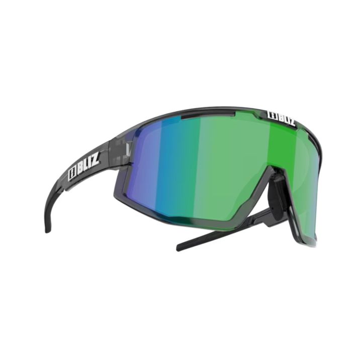 Tweeks Cycles Bliz Fusion Sunglasses - Crystal Black Frame / Brown with Green Multi Lens | Clearance section. 365 day returns, 0% finance & FREE delivery over £50