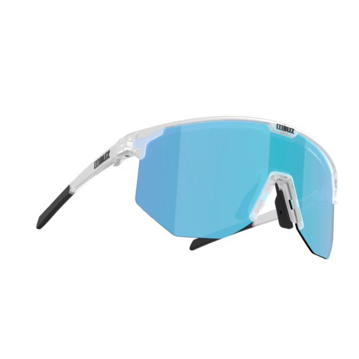 Tweeks Cycles Bliz Hero Sunglasses - White/Crystal Frame / Brown with Blue Multi Lens | Clearance section. 365 day returns, 0% finance & FREE delivery over £50