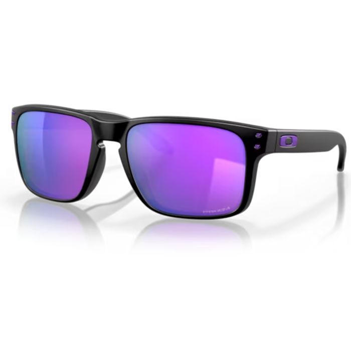 Image of Oakley Holbrook Sunglasses - Matte Black Frame / Prizm Violet Lens