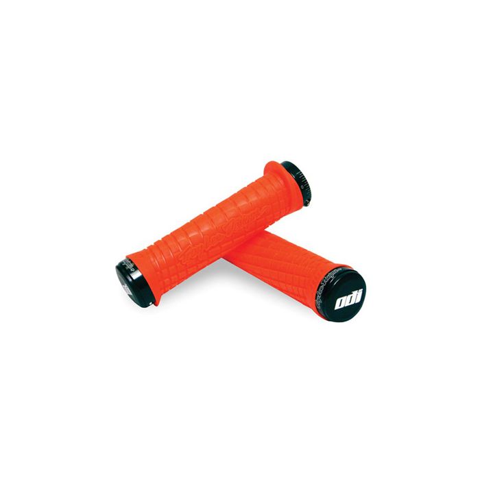 Image of ODI Troy Lee Designs Lock-On Handlebar Grips - Orange/Black