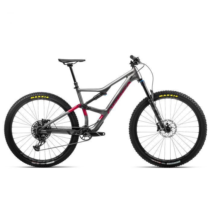 Image of Orbea Occam H20 Full Suspension Mountain Bike - 2023 - Large, Glitter Anthracite Metallic Red Gloss