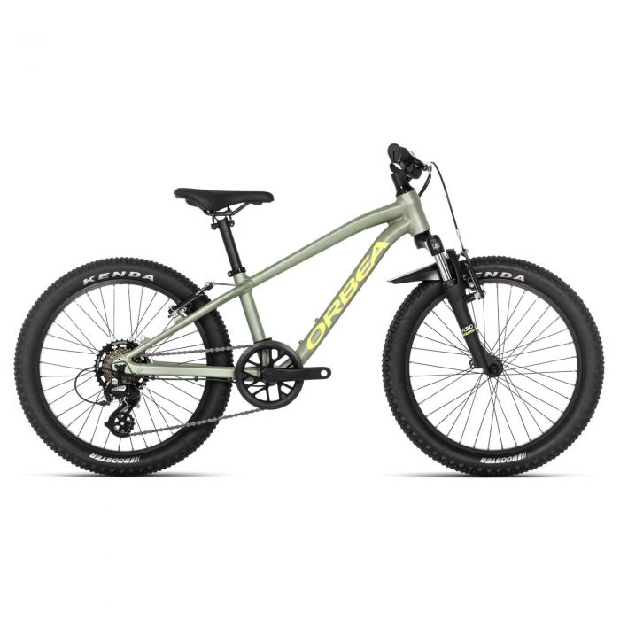 Image of Orbea MX 20 XC Kids Bike - 2024 - Metallic Green Artichoke (Matt) - Yellow (Matt)