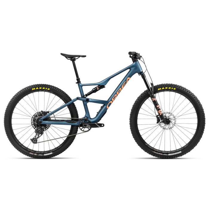 Image of Orbea Occam SL H20 Full Suspension Mountain Bike - 2024 - Medium, Slate Blue-Orange Cloud (Matt)